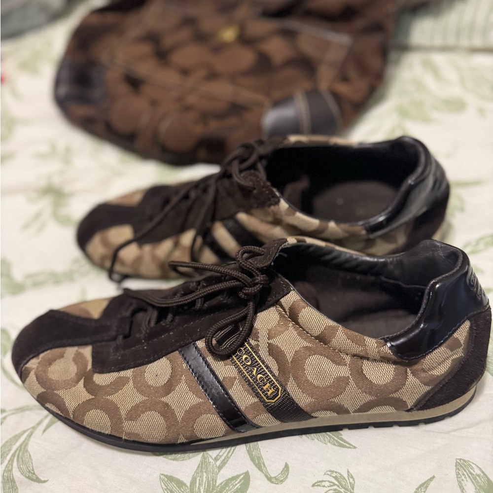 Coach tan and Black womens Sneakers